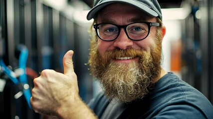 Expert technician showcases server maintenance techniques in modern tech facility