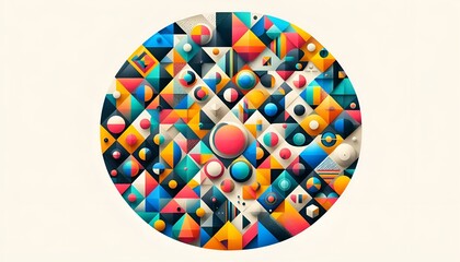abstract colorful background with geometric patterns
