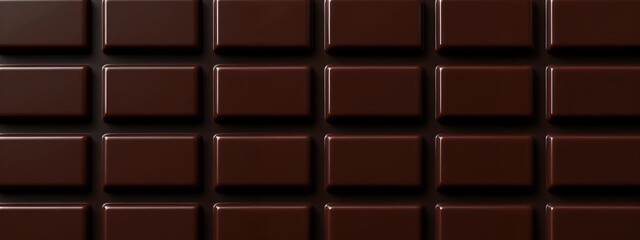 Naklejka premium A close up view of a dark chocolate bar.