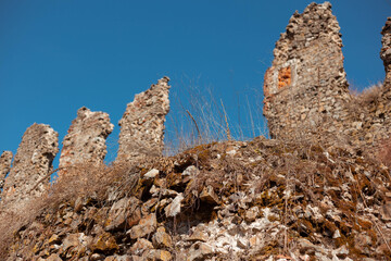 ruins of the medieval Khust Castle