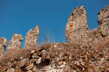 ruins of the medieval Khust Castle