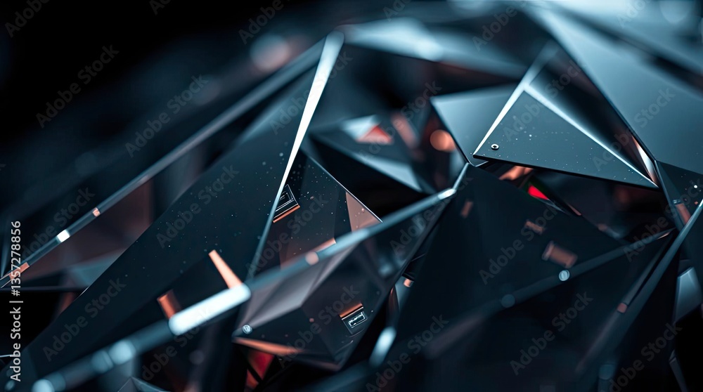 Poster abstract dark polygon mesh texture background for modern design projects