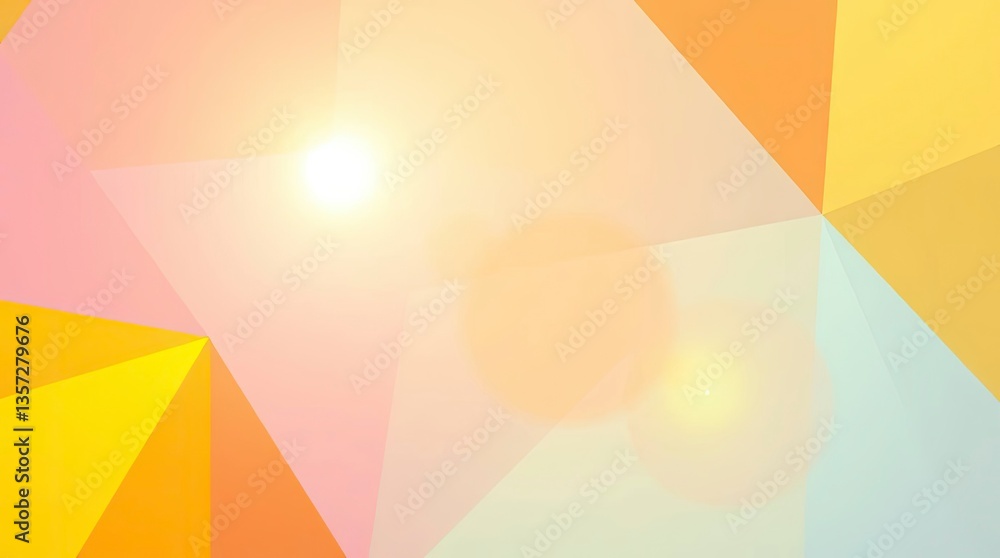 Aufkleber abstract geometric pattern with light and bright pastel color background