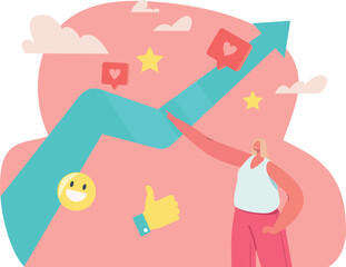 Attracting feedback from client vector illustration