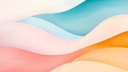 Abstract waves of soft pastel color flowing seamlessly across the canvas, creating a serene backdrop