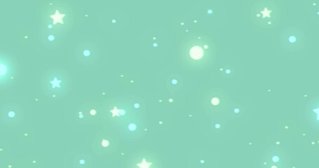 Soft Mint Green Starry Background