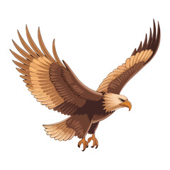 Obraz premium Flying Eagle Vector on transparent background