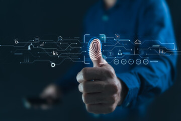 Fingerprint Scanning for Identity Verification to Login, Cyber ​​Security System Using Biometric & Cybernetics Passwords, Electronic Media, Future Technology, No Memorization, Convenient, FastAccurate