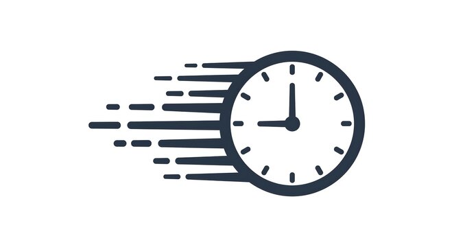 Fast Clock Icon: Time Management & Deadline Concept