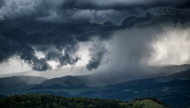 a gathering of dark clouds suggests an impending storm creating an atmosphere of anticipation and intensity providing a dramatic backdrop full of emotion and atmosphere - Powered by Adobe