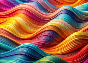 Naklejka premium Panoramic Abstract Wavy Lines Background Texture - Modern Design Element