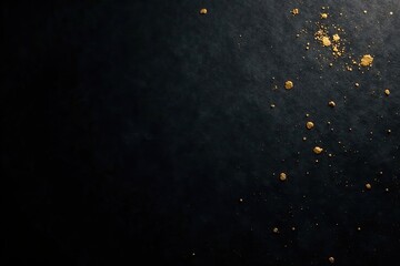 Black background with gold flecks, distressed black wall,  luxury,  grunge