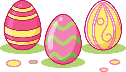 Colorful Easter Eggs Vector Illustration for Spring and Holiday Designs
