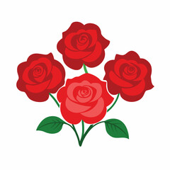 Beautiful bouquet of red roses in full bloom, a romantic gift symbolizing love and nature