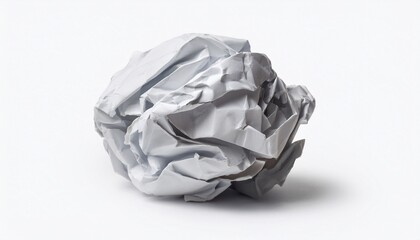 a crumpled ball of paper isolated on white background