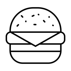 Illustration of a black hamburger icon on a white background