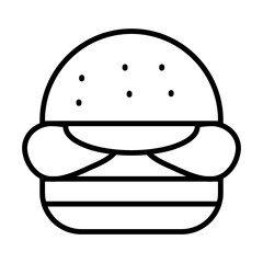 Illustration of a black hamburger icon on a white background