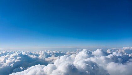 Naklejka premium view on a soft white fluffy clouds as background texture abstract