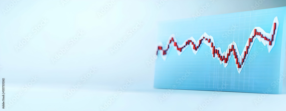 Poster a modern graph displaying growth trends, symbolizing financial success and data analysis in a profes