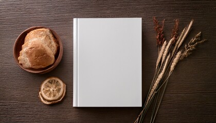 blank book cover mockup