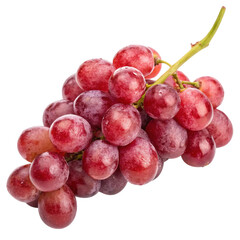 Fototapeta premium A Bunch of Fresh Red Grapes Isolated on Black Background