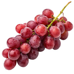 Fototapeta premium A Bunch of Red Grapes on a Black Background A Delicious and Healthy Snack