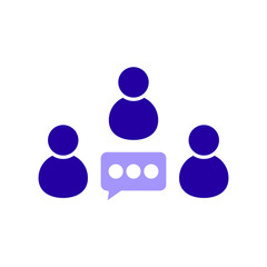 Icon a discussion, isolated against a clean background.