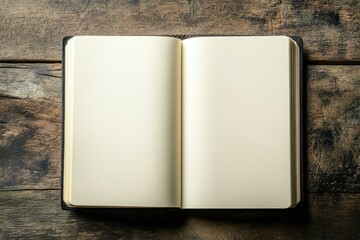 Vibrant Picture of Top View Open Notebook with Copy Space