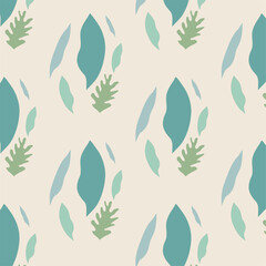 seamless floral pattern on pale beige background