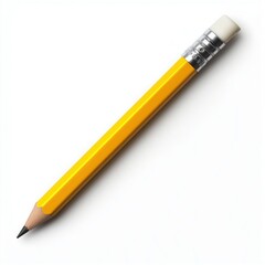 Golden Yellow Wooden Pencil: Essential Office and School Writing Utensil