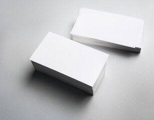 horizontal business visiting card empty mock up on white background