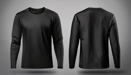 a black mock up longsleeve on a gray background