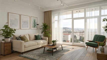 Scandinavian-Inspired Living Room Cozy, Airy, and Serene V4