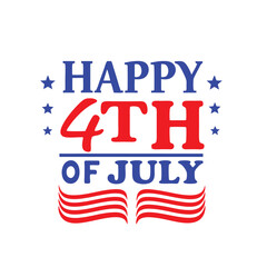 4th of July Typography Vector Art | Patriotic T-Shirt Design and Independence Day Text Illustration