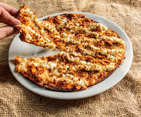 Pizza with chicken