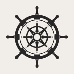 Obraz premium ship steering wheel