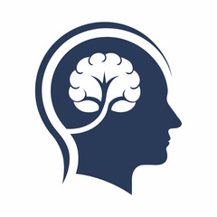 human head with brain