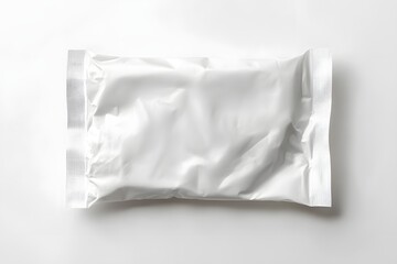 Obraz premium Wet Wipes Packet Top isolated on white background