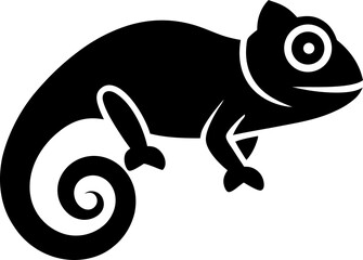 chameleon cartoon isolated on white