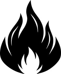 set of black and white flames