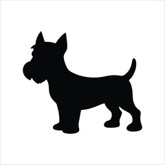 Dog silhouette vector illustration, Silhouette of a Dog