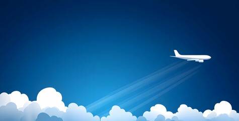 A sleek airplane soars through a clear blue sky, leaving wisps of vapor trails behind. Perfect for travel and aviation themes.