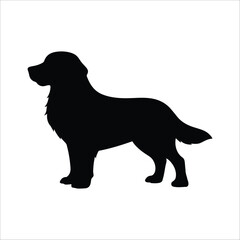 Dog silhouette vector illustration, Silhouette of a Dog
