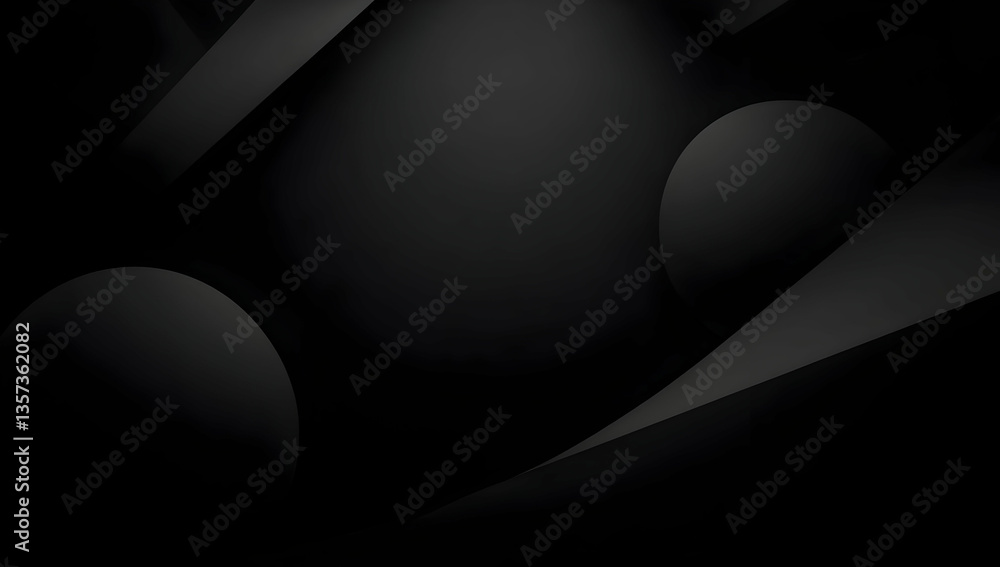 Poster a sleek and modern abstract background featuring shapes and shades of black, ideal for tech and desi