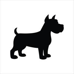 Dog silhouette vector illustration, Silhouette of a Dog