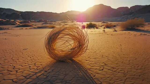 Tumbleweed in the desert.