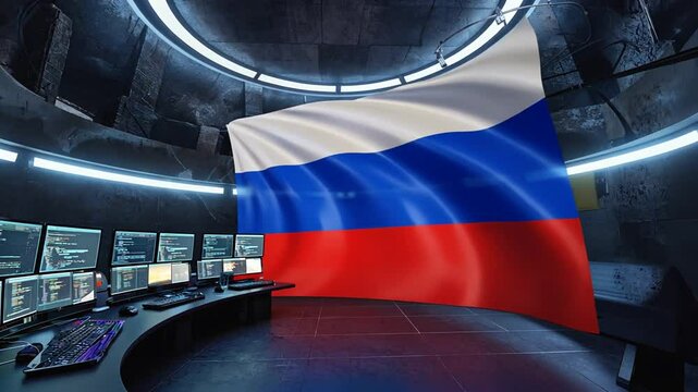 Russian hacker office.