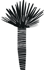 Palm tropical jungle tree vector illustration