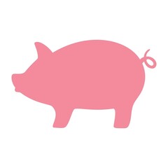 Pig animal silhouette. Design image