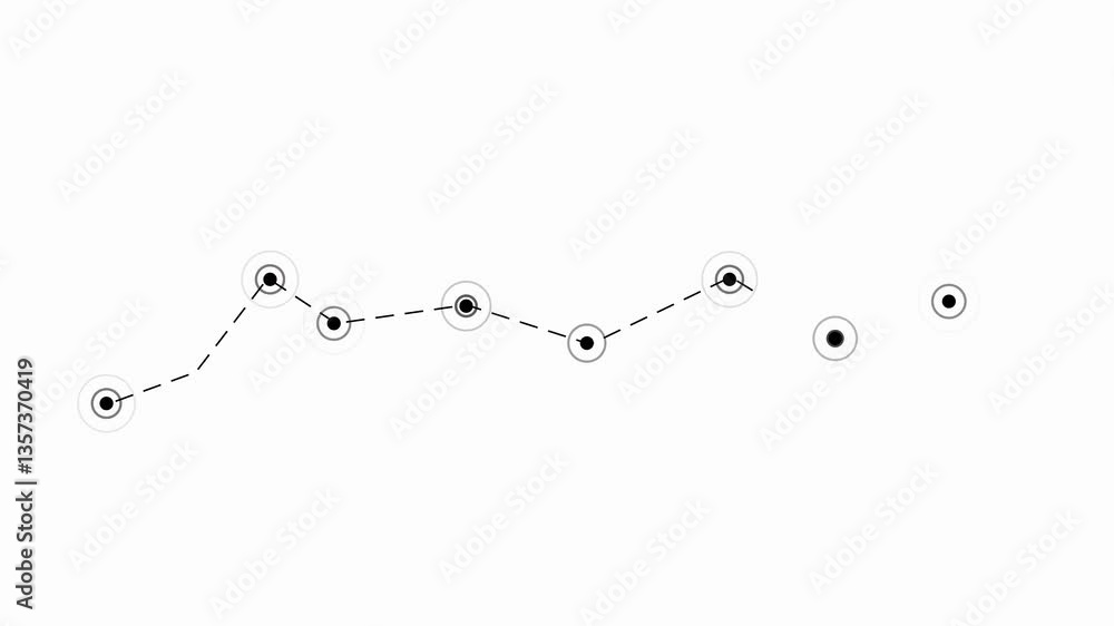 Aufkleber step-by-step roadmap with included highlight points. cg progressive motion background.4k video.